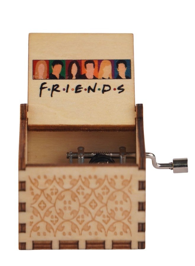 Offo صندوق موسيقى خشبي يعمل باليد من OFFO - لحن مسلسل فريندز التلفزيوني | هدية كلاسيكية لمحبي فريندز، أولادًا وبناتًا وكبارًا | قطعة ديكور تذكارية لغرفة النوم والمكتب والرف - Image 1